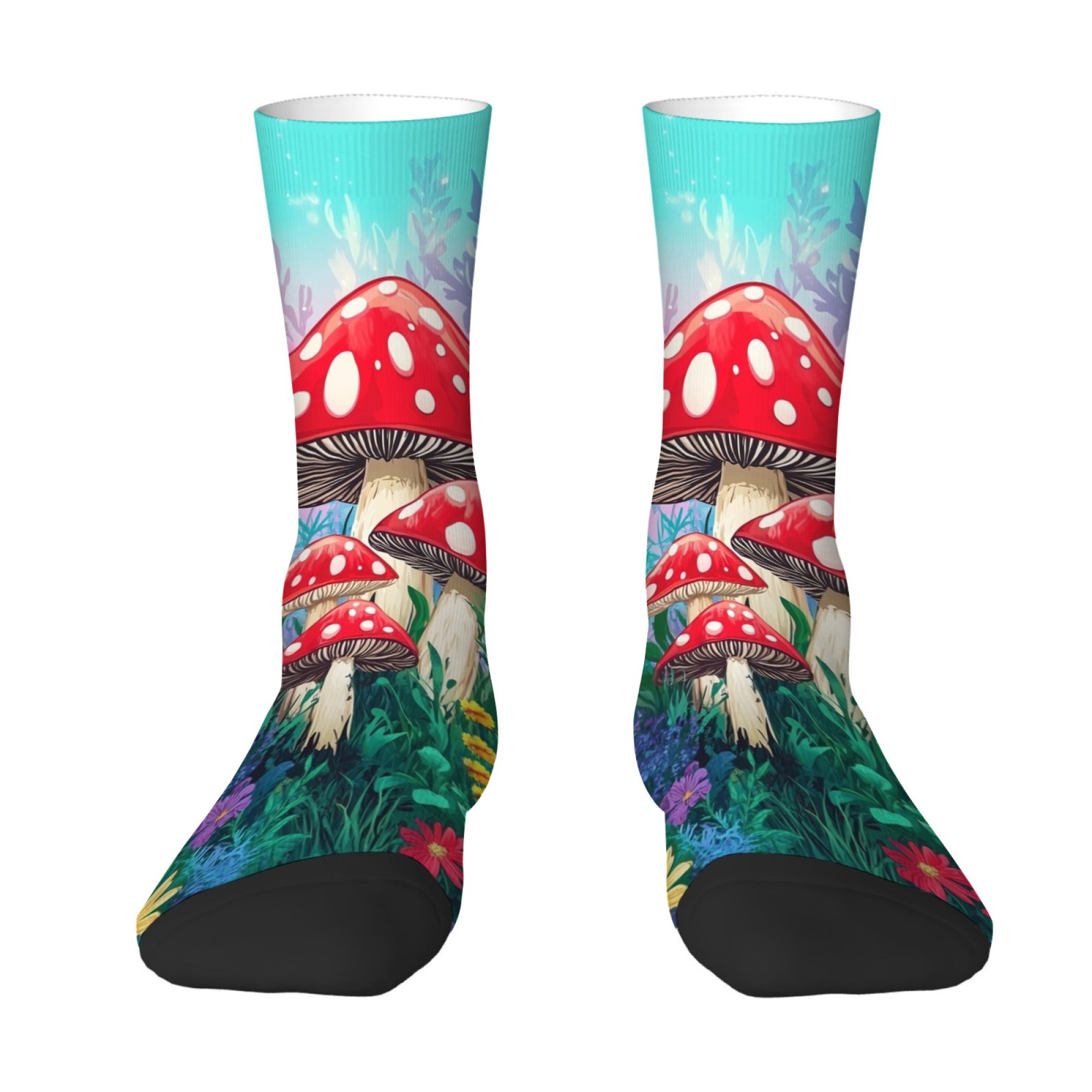 Magic Forest Mushroom Socks No - Street Fashion Style Youtube บทวิจารณ์และราคา