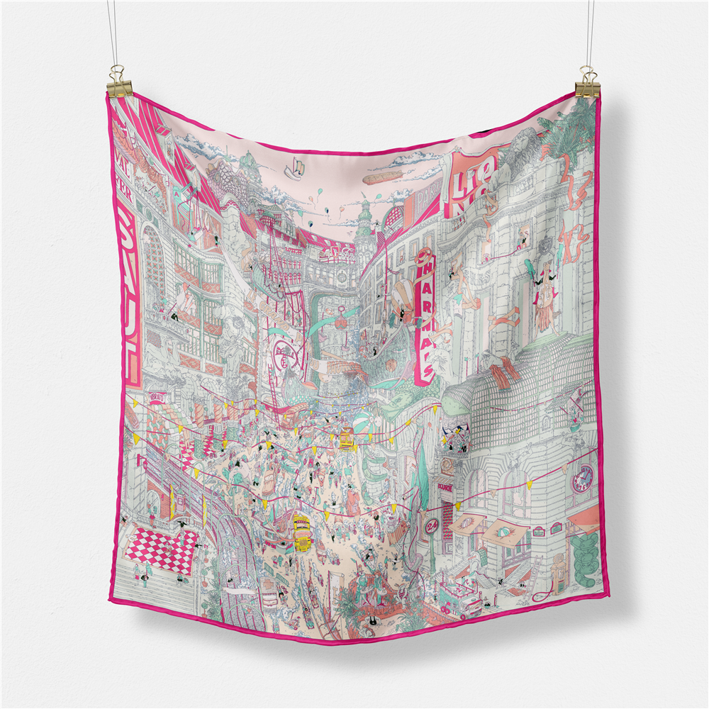 Twill Silk Scarf Woman Commerc - Street Fashion Hijab บทวิจารณ์และราคา