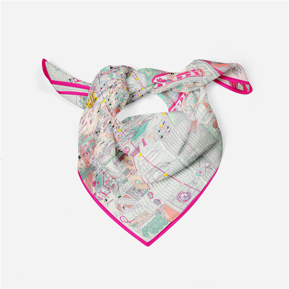 Twill Silk Scarf Woman Commerc - Street Fashion Hijab บทวิจารณ์และราคา