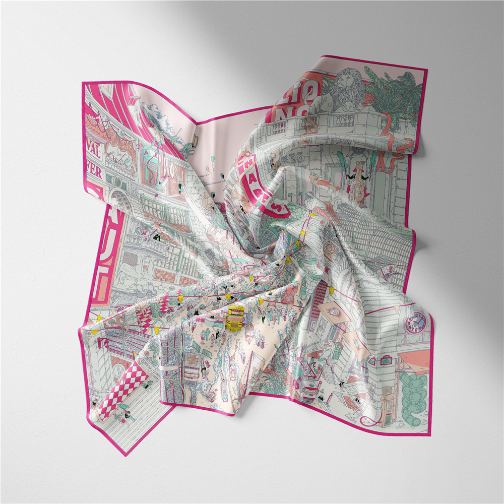 Twill Silk Scarf Woman Commerc - Street Fashion Hijab บทวิจารณ์และราคา