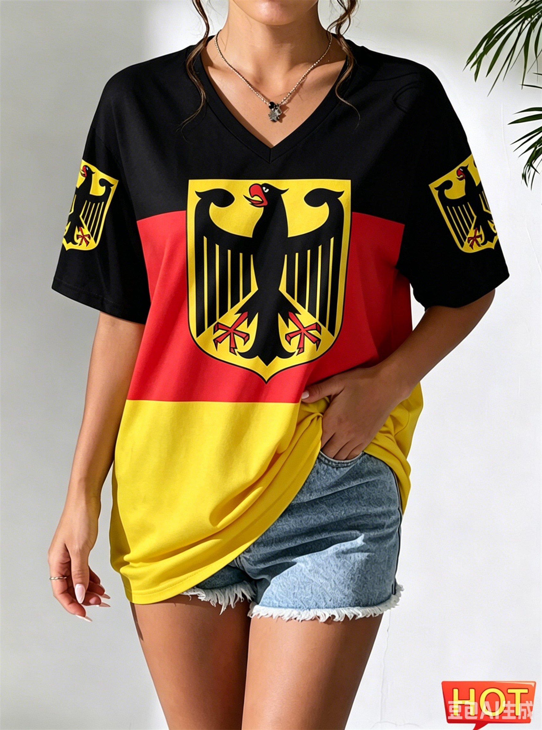 Germany National Flag Print Wo - Street Fashion Germany บทวิจารณ์และราคา