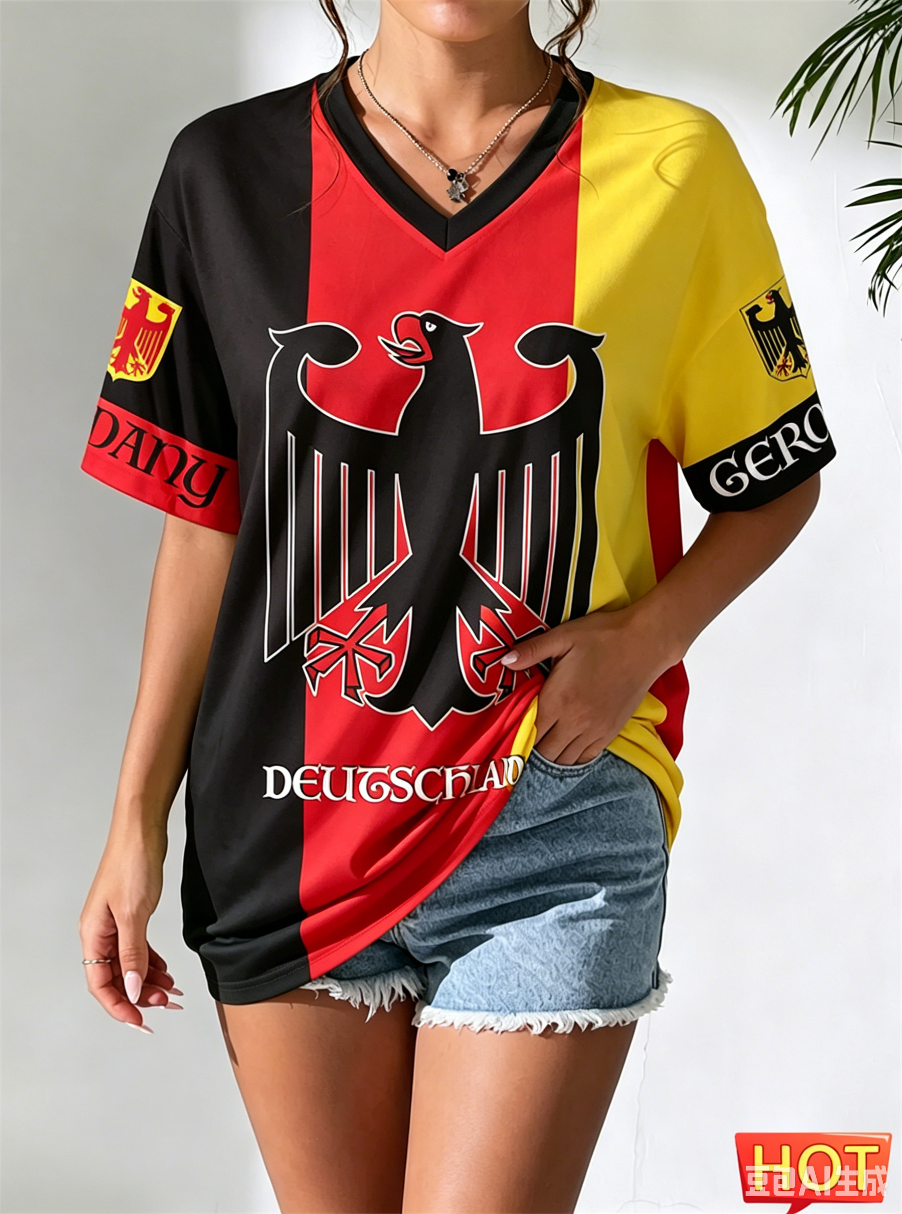 Germany National Flag Print Wo - Street Fashion Germany บทวิจารณ์และราคา