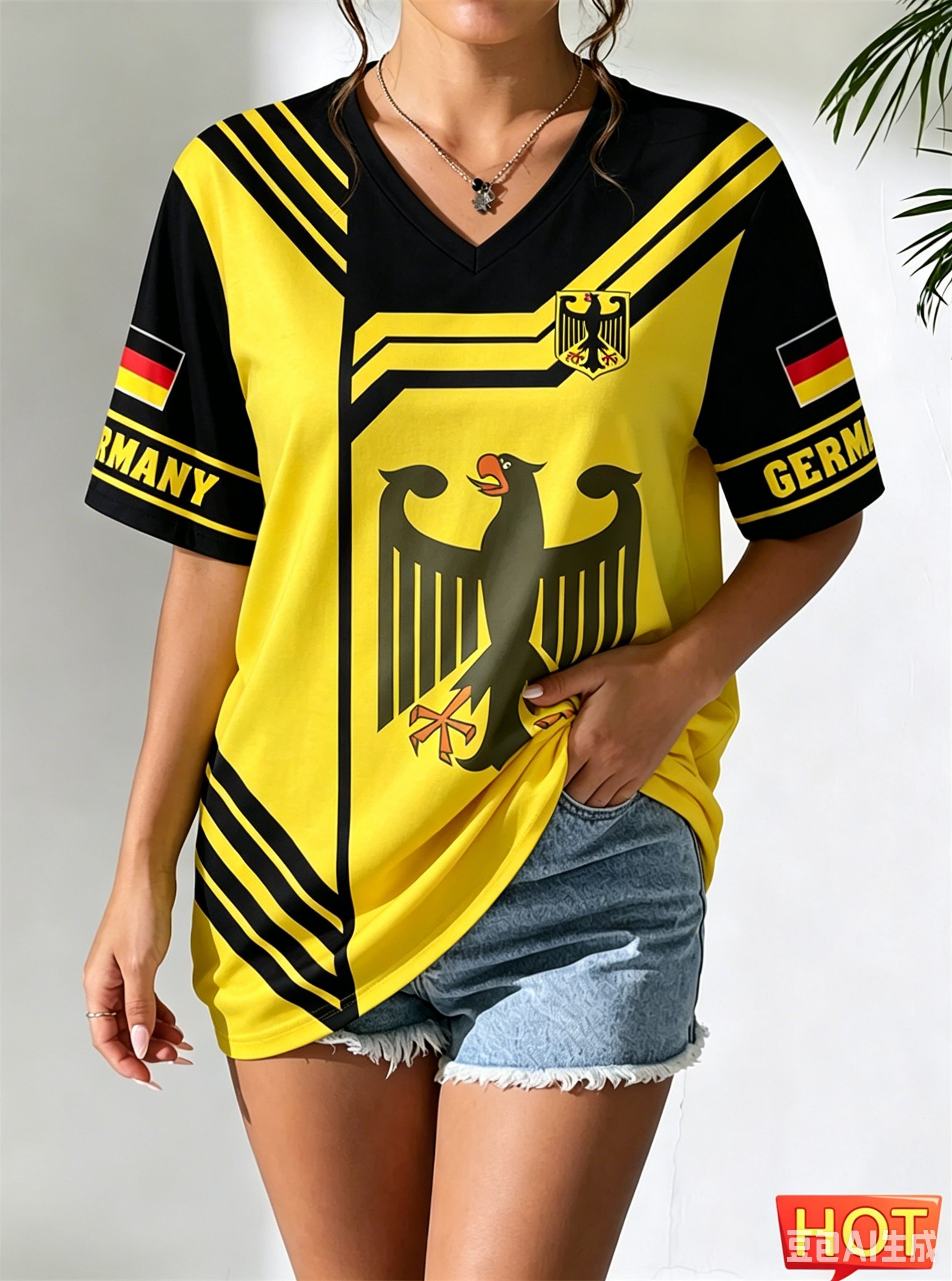 Germany National Flag Print Wo - Street Fashion Germany บทวิจารณ์และราคา