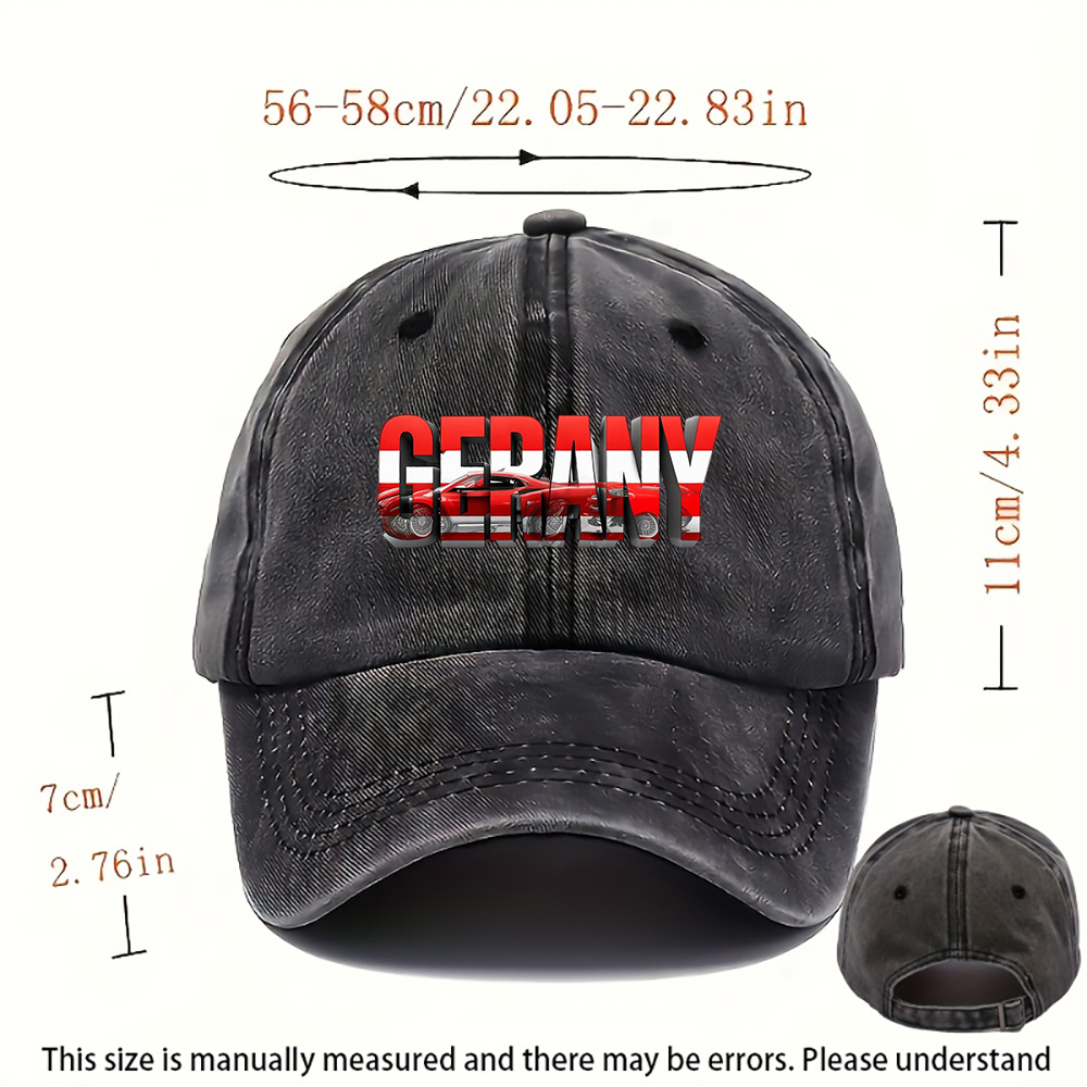 1pc Germany Style Washed Hat,  - Street Fashion Germany บทวิจารณ์และราคา