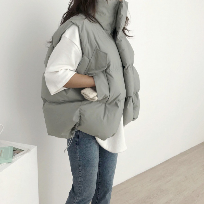 Women's Cotton-padded Jacket 2 - Puffer Vest Padded บทวิจารณ์และราคา
