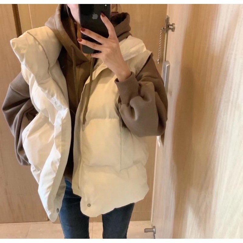 Women's Cotton-padded Jacket 2 - Puffer Vest Padded บทวิจารณ์และราคา