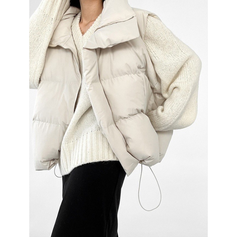 Women's Cotton-padded Jacket 2 - Puffer Vest Padded บทวิจารณ์และราคา