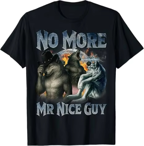 No More Mr Nice Guy Funny Alph - Street Fashion Guys บทวิจารณ์และราคา