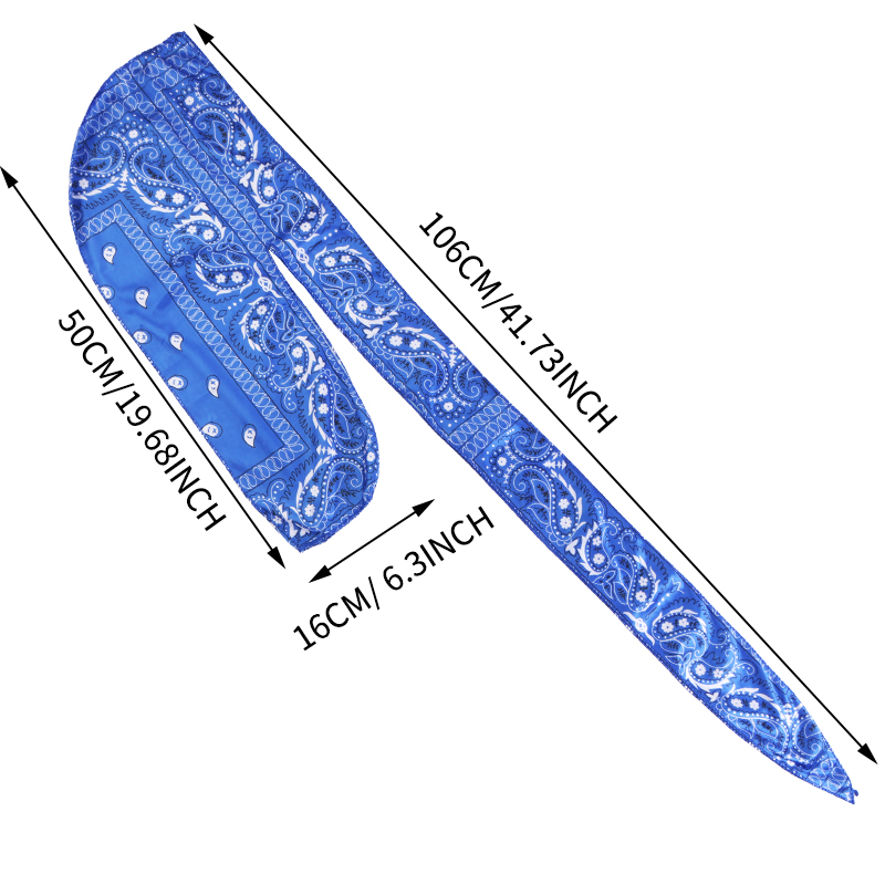 Amoeba Print Silky Durag Banda - Street Fashion Hijab บทวิจารณ์และราคา