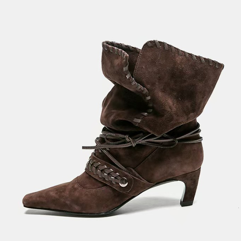 Liyke Autumn Winter Brown Sued - Street Fashion Lady บทวิจารณ์และราคา