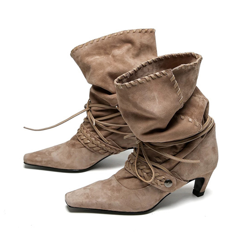 Liyke Autumn Winter Brown Sued - Street Fashion Lady บทวิจารณ์และราคา