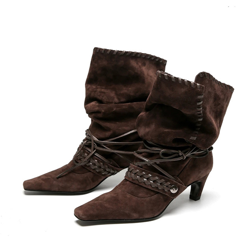 Liyke Autumn Winter Brown Sued - Street Fashion Lady บทวิจารณ์และราคา