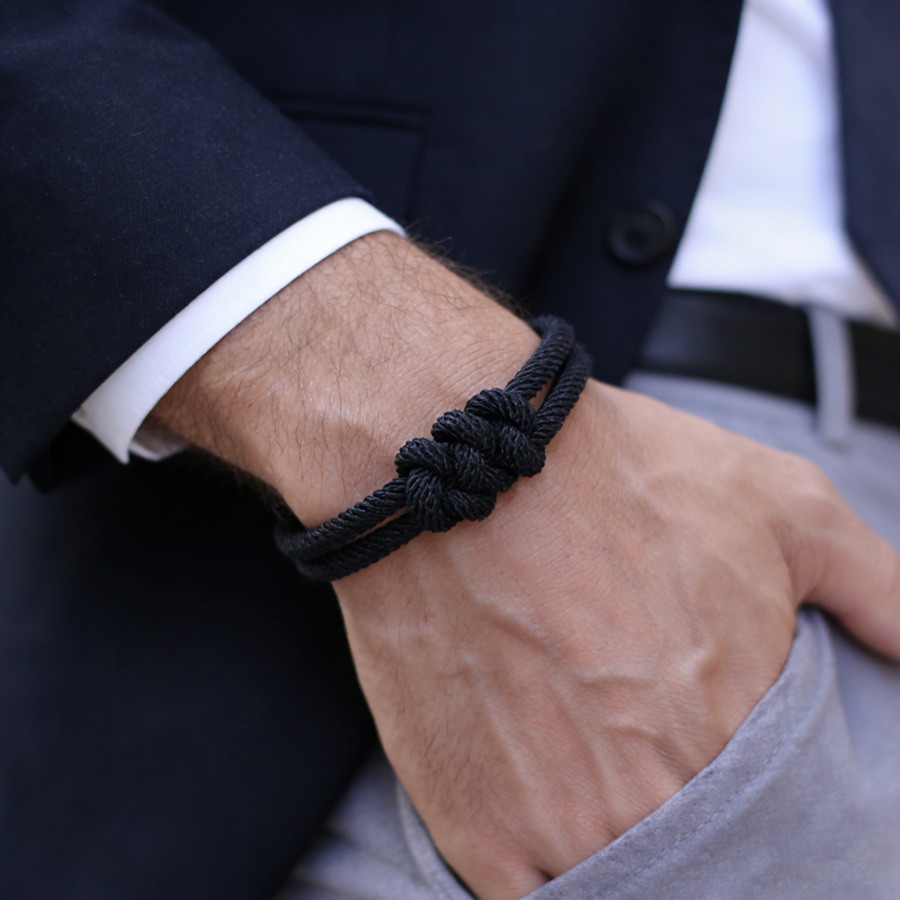 Stylish Men Rope Bracelet High - Street Fashion Of Milan บทวิจารณ์และราคา