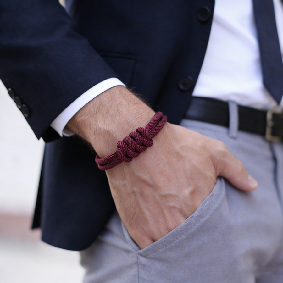 Stylish Men Rope Bracelet High - Street Fashion Of Milan บทวิจารณ์และราคา