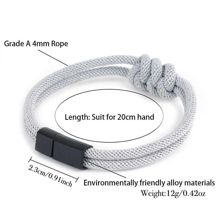 Stylish Men Rope Bracelet High - Street Fashion Of Milan บทวิจารณ์และราคา