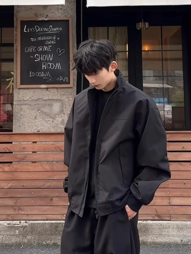 Men Solid Coach Jacket Spring  - Coach Jacket Bomber บทวิจารณ์และราคา