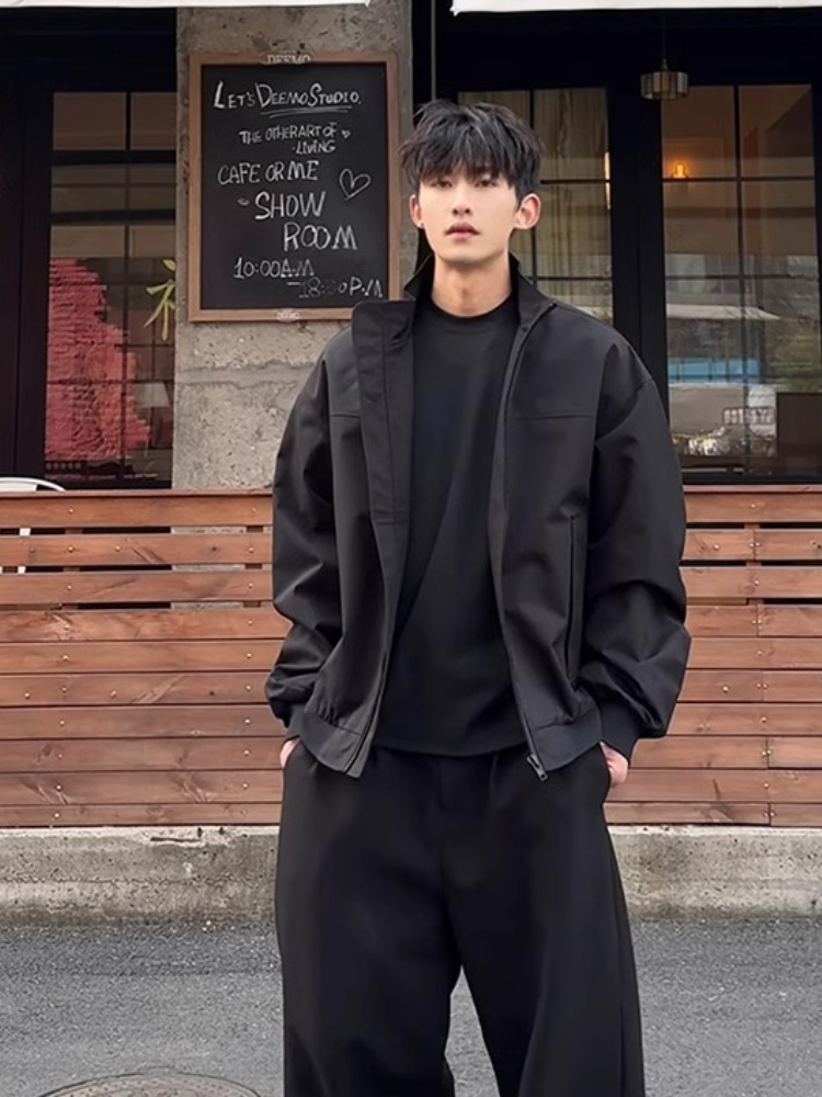 Men Solid Coach Jacket Spring  - Coach Jacket Bomber บทวิจารณ์และราคา