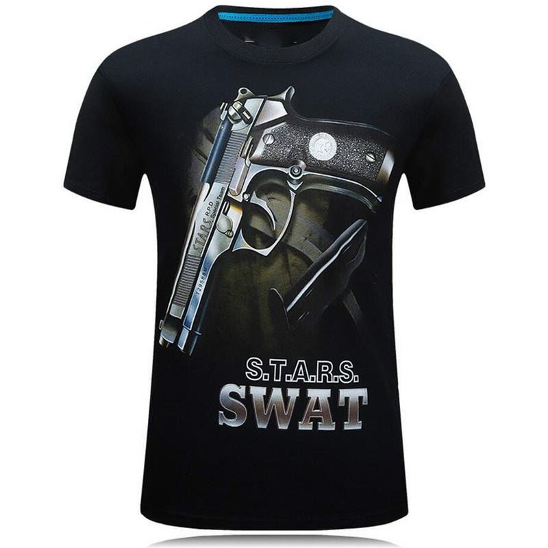 Tough Guy Style 3D Print T-shi - Street Fashion Guys บทวิจารณ์และราคา