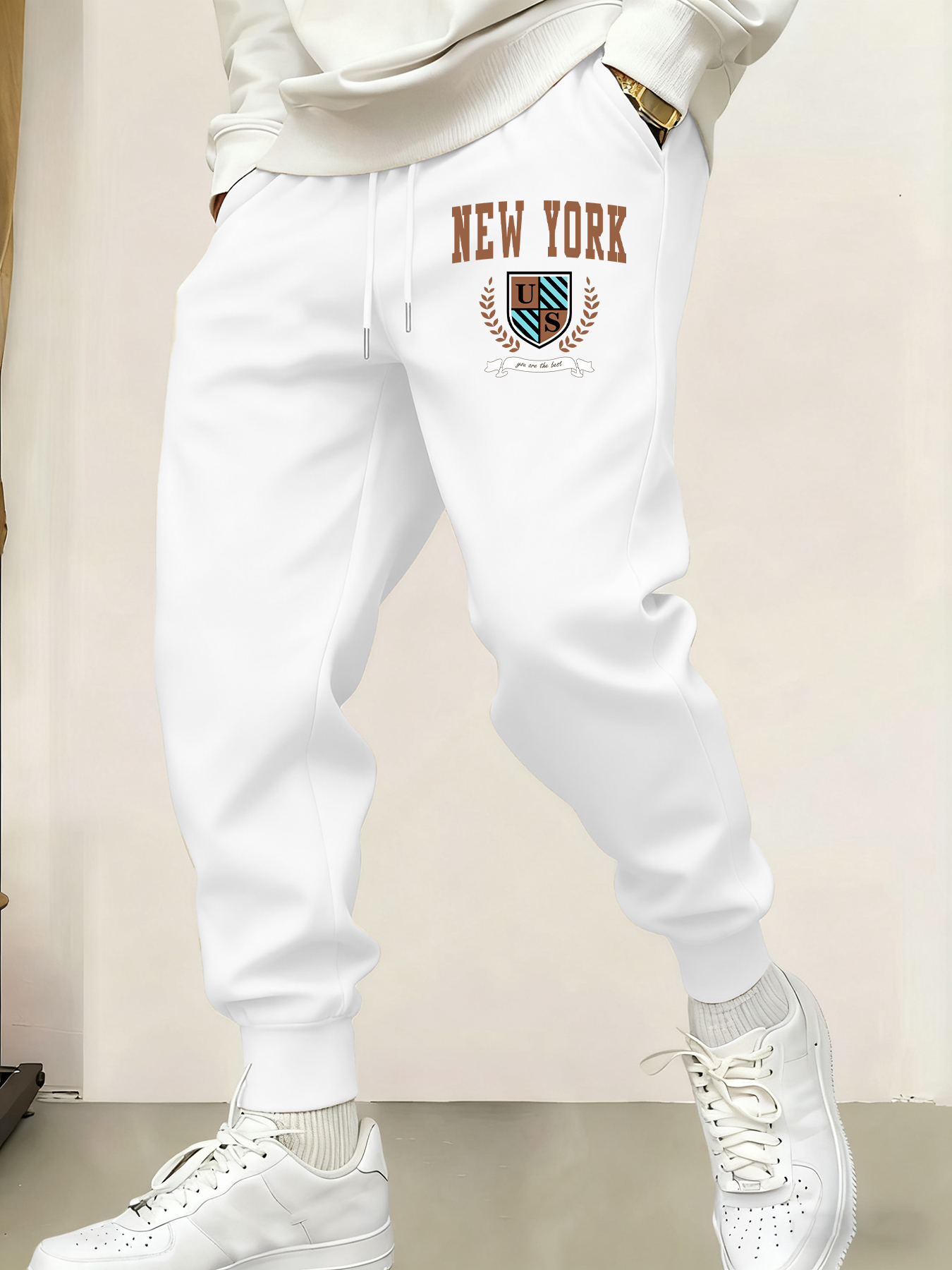 New York Usa Print Mens Sweatp - Street Fashion Of New York บทวิจารณ์และราคา