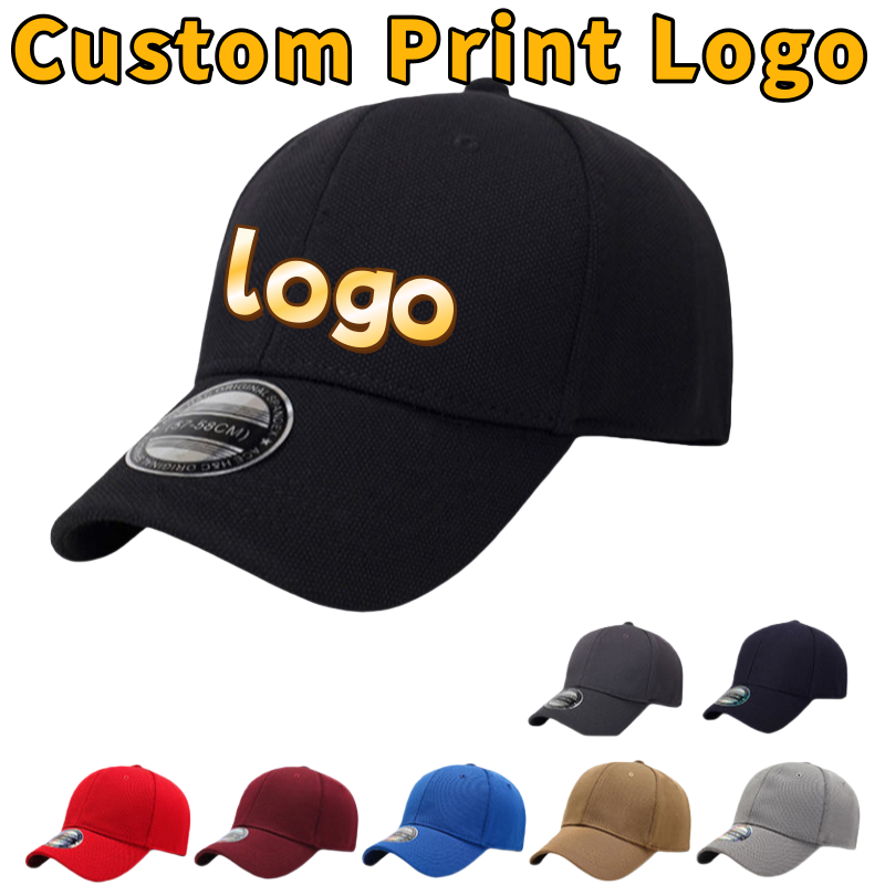Customized Printed Logo Fully  - Baseball Cap Fitted บทวิจารณ์และราคา