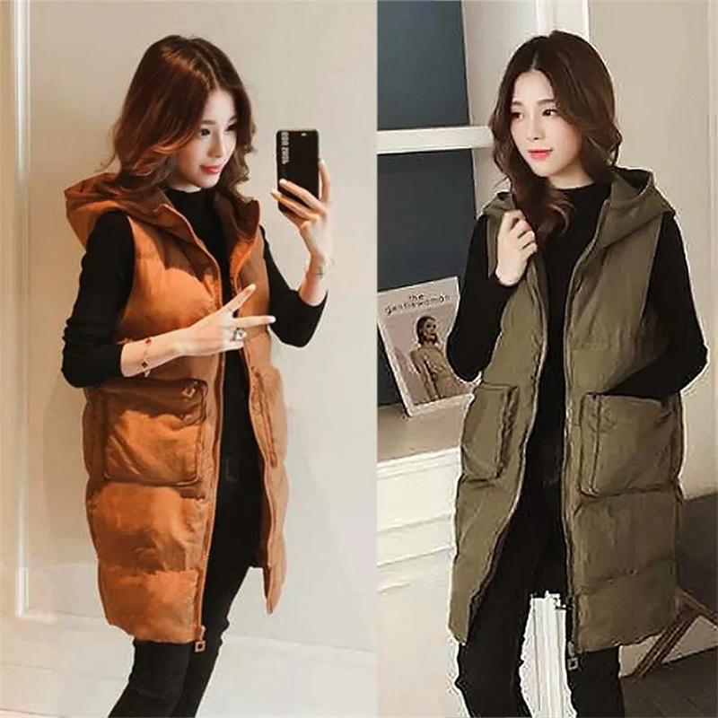 2026 New Winter Sleeveless Tan - Puffer Vest Padded บทวิจารณ์และราคา