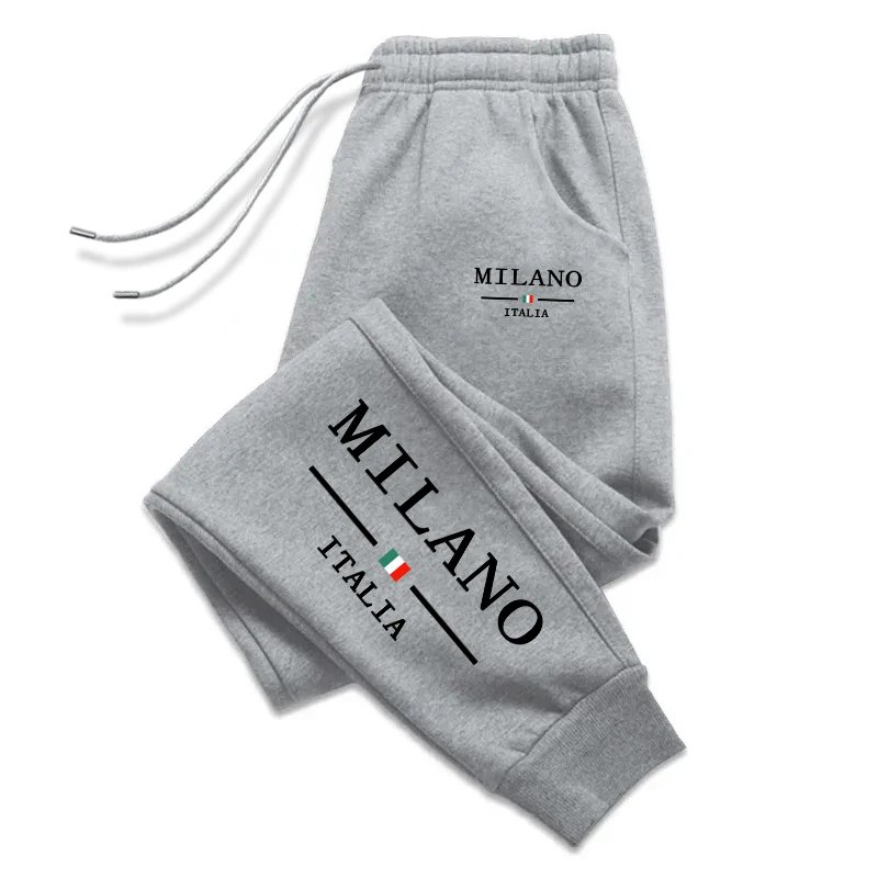 Milan Printed Mens Sweatpants  - Street Fashion Of Milan บทวิจารณ์และราคา