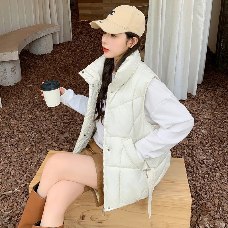 2024 New Korean Women Winter P - Puffer Vest Padded บทวิจารณ์และราคา