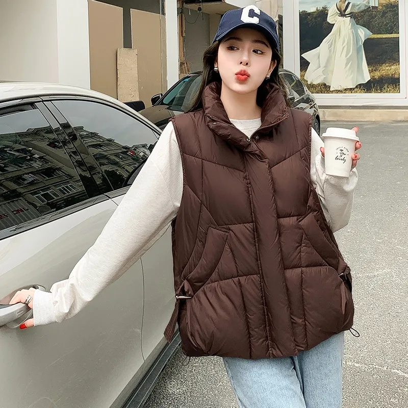 2024 New Korean Women Winter P - Puffer Vest Padded บทวิจารณ์และราคา