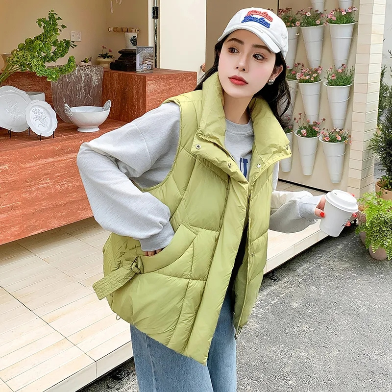 2024 New Korean Women Winter P - Puffer Vest Padded บทวิจารณ์และราคา