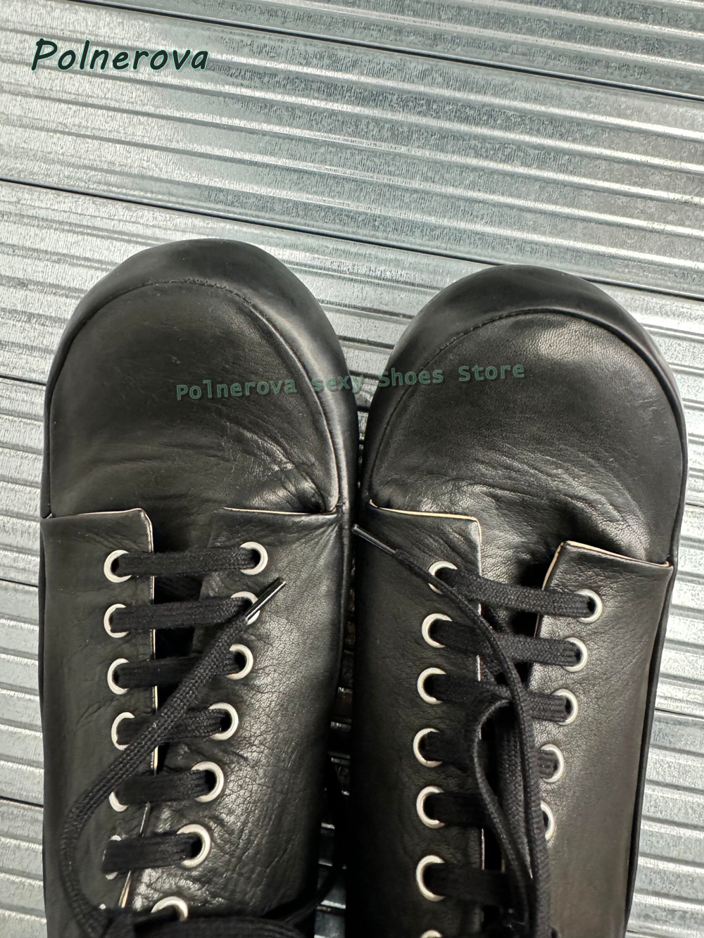 Cocked Round Toe Lace Up Loafe - Street Fashion Shoes บทวิจารณ์และราคา