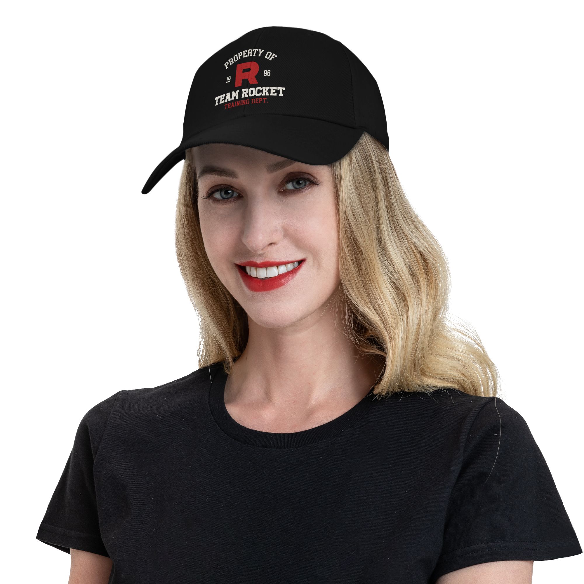 team rocket logo letter R POKE - Baseball Cap Fitted บทวิจารณ์และราคา