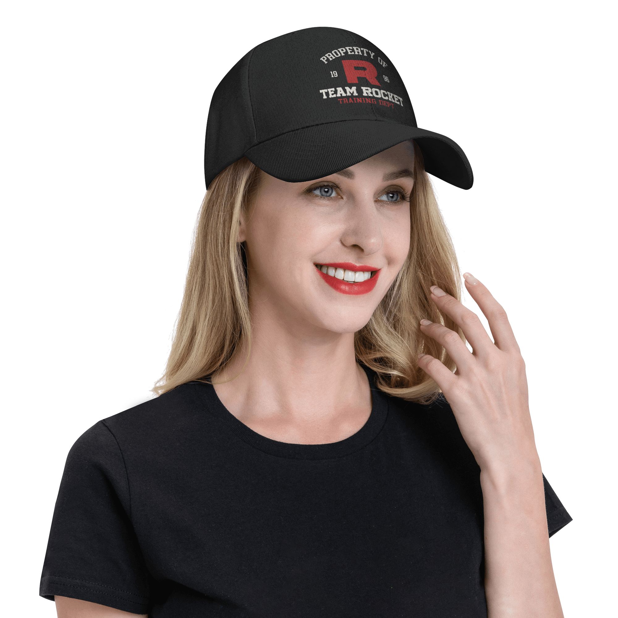 team rocket logo letter R POKE - Baseball Cap Fitted บทวิจารณ์และราคา