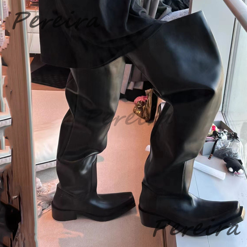 Thick Soled Over The Knee Boot - Street Fashion Rome บทวิจารณ์และราคา