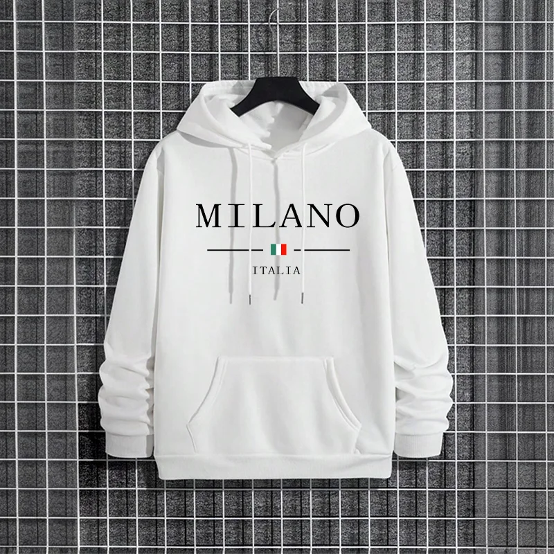 Italy Milan Fashion Men's Hood - Street Fashion Of Milan บทวิจารณ์และราคา