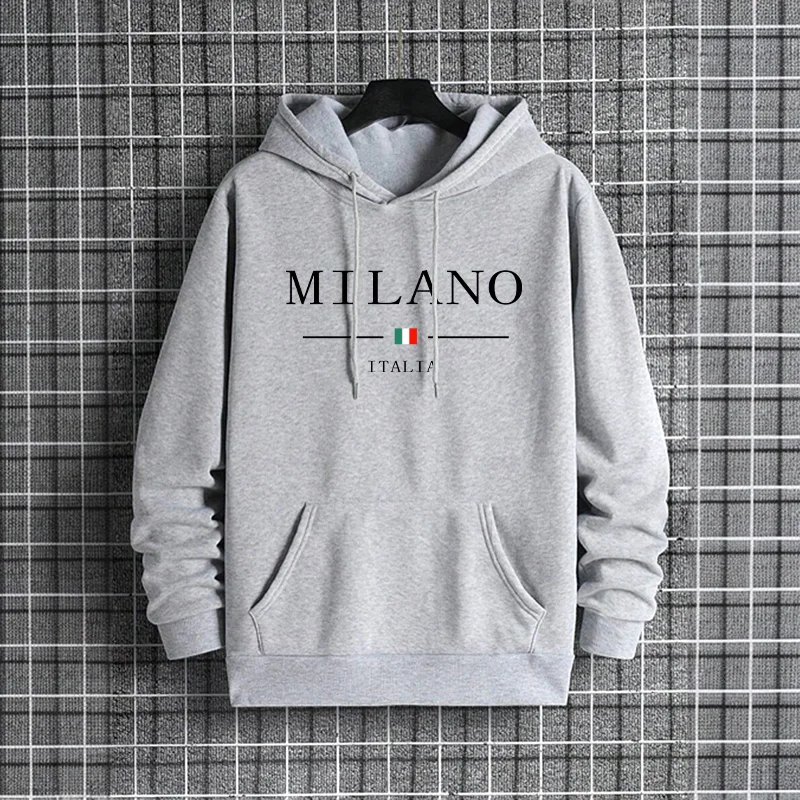 Italy Milan Fashion Men's Hood - Street Fashion Of Milan บทวิจารณ์และราคา