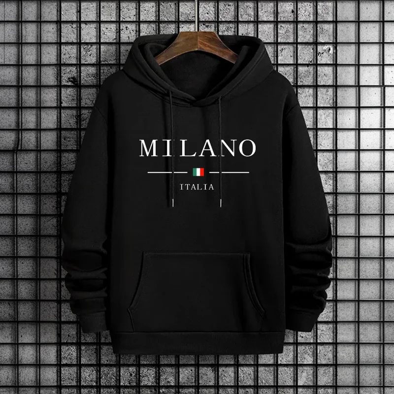 Italy Milan Fashion Men's Hood - Street Fashion Of Milan บทวิจารณ์และราคา