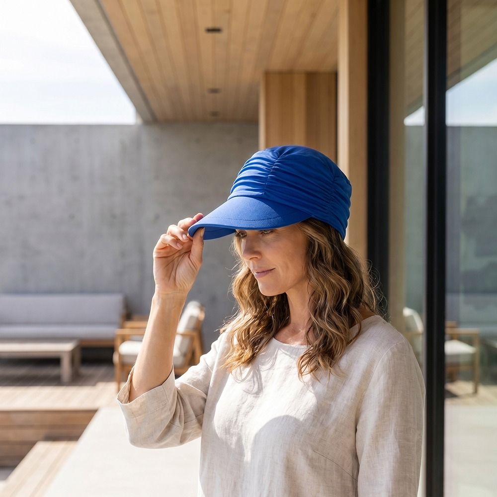 Wide Brim Women Sun Hat Elasti - Baseball Cap Fitted บทวิจารณ์และราคา
