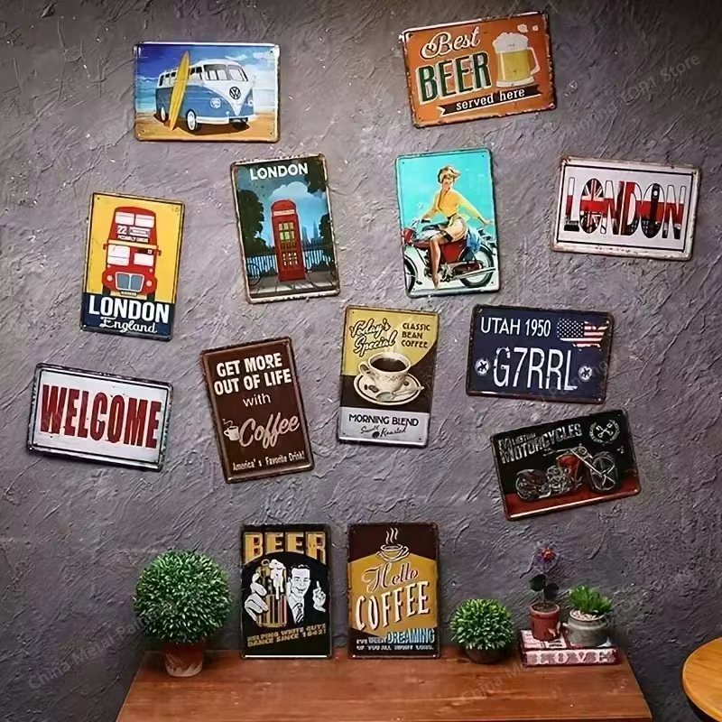 Retro Metal Tin Sign Urban Fas - Urban Street Fashion Photography บทวิจารณ์และราคา