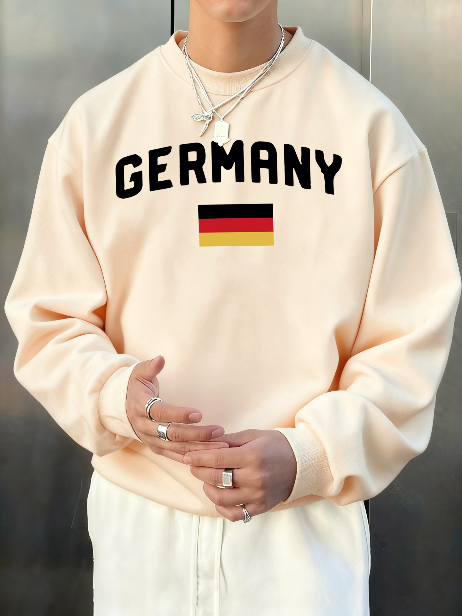 Germany Letter And Flag Printe - Street Fashion Germany บทวิจารณ์และราคา