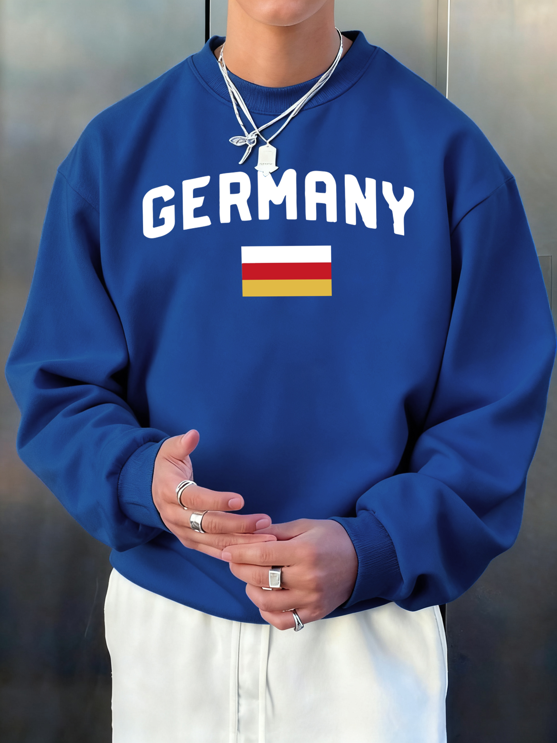 Germany Letter And Flag Printe - Street Fashion Germany บทวิจารณ์และราคา