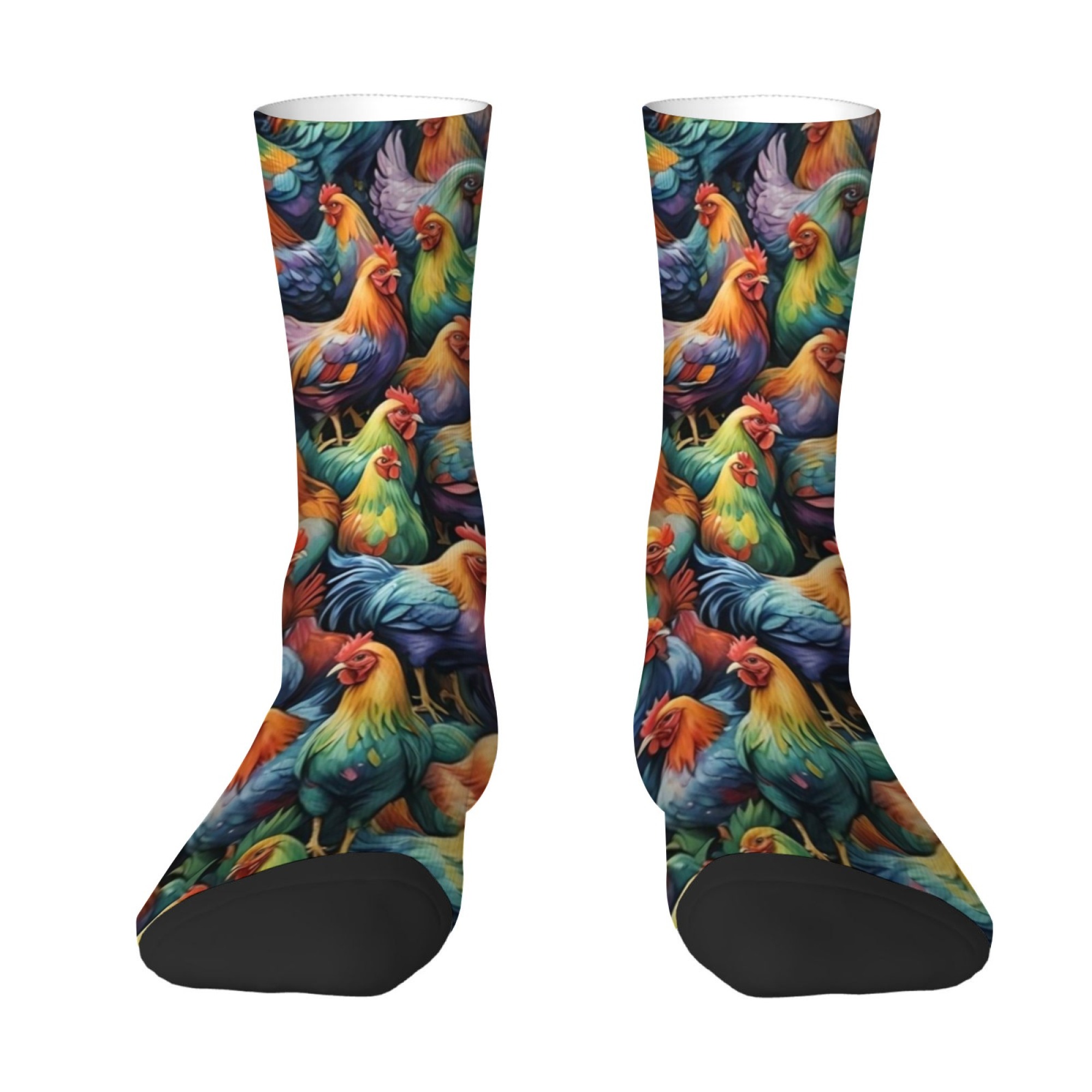 Novelty Funny Hen Print Men's  - Street Fashion Style Youtube บทวิจารณ์และราคา