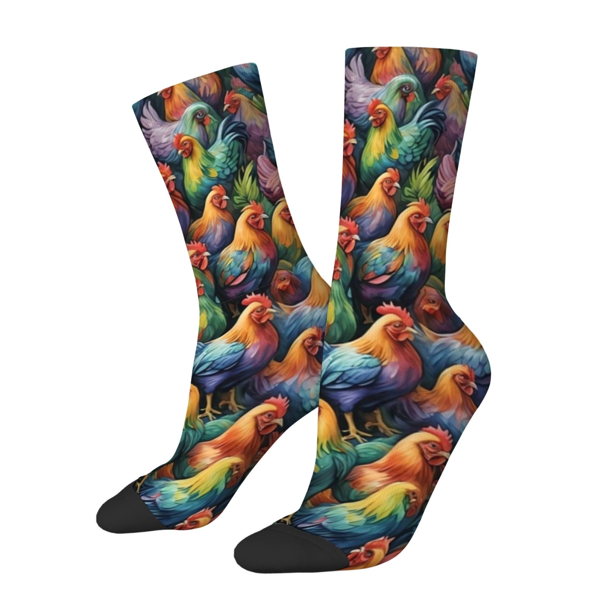 Novelty Funny Hen Print Men's  - Street Fashion Style Youtube บทวิจารณ์และราคา