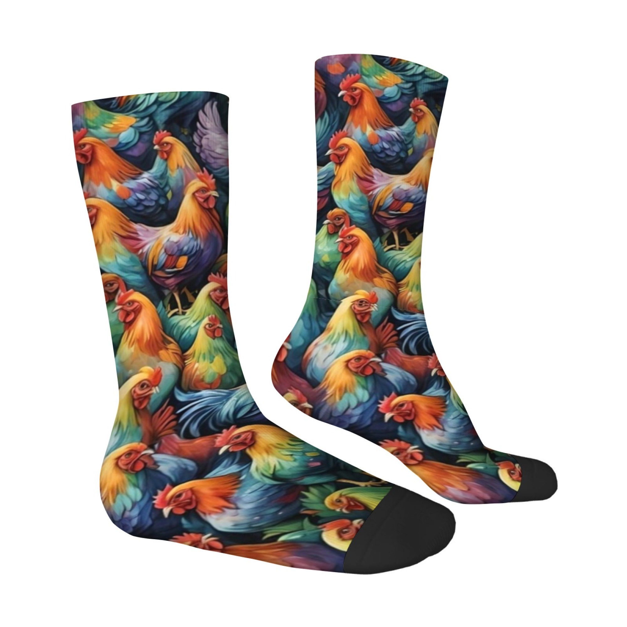 Novelty Funny Hen Print Men's  - Street Fashion Style Youtube บทวิจารณ์และราคา