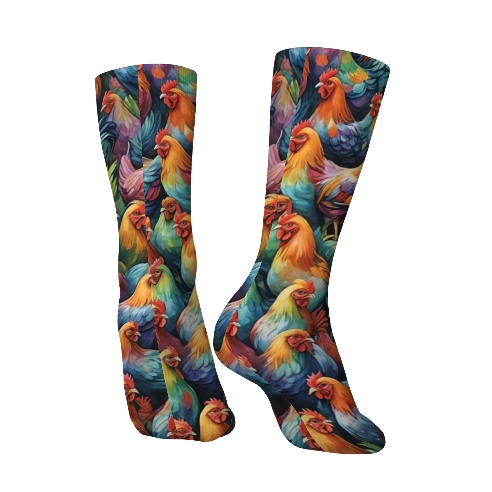 Novelty Funny Hen Print Men's  - Street Fashion Style Youtube บทวิจารณ์และราคา